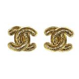 Chanel Quilted Gold Earrings