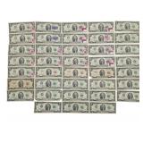 $2 Bills w/ Mixed Dates