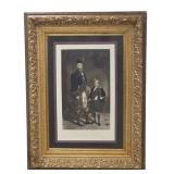Framed Scottish Portrait Print w/ Ornate Matting