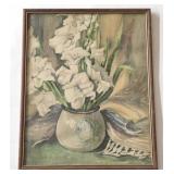 Framed Gladiolus Print by Helen Everett