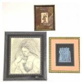 Japanese Card, English Brass Rubbing, Pencil Art