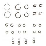 Collection of Various Sterling Hoop Earrings