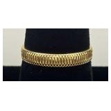 14K Gold Band with Patterned Design