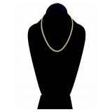 18' 14K Gold Chain Necklace w/Woven Design