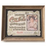 Framed Vintage Coca-Cola Advertising Mirror