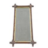 Victorian Walnut Leaf Motif Mirror