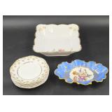 5 Bavaria Dessert Plates & Edelstein Serving Bowl