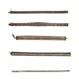 Five Silver Bracelets, Including Milor