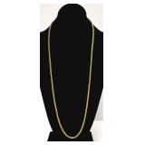 30' 18K Gold Rope Chain Necklace