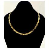17' 18K Gold Necklace w/ Crescent Moon Design