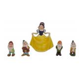 Snow White Figurine Set w/ 4 Dwarfs