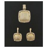 Joseph Esposito Pendant and Earrings