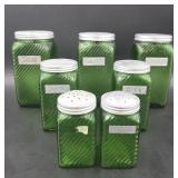 Owens, Illinois Forest Green Canister Set
