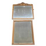 Two Oak Framed Mirrors