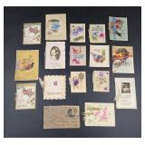Seventeen Early 20th Century Postcards & Cards