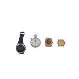 Three Time Pieces and Stopwatch