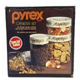 Pyrex canister set includes various-sized