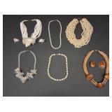 Costume Jewelry Lot w/ Necklaces & Earrings