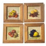 Four Framed Fruit Still Life Prints