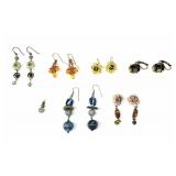 Eight Pairs of Beaded Earrings