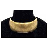 14K Gold Band with Diamond Cut