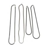 Four Sterling Silver Chains w/ Clasps