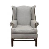 Upholstered Wingback Chair w/Nailhead Trim