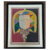 Lithograph 'Egyptian Head' by Gloria Vanderbilt