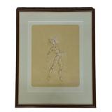 Lithograph 'Femme Aux Chats'