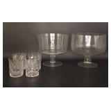 Two Trifle Bowls & Four Highball Glasses