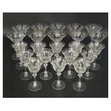 Tiffin Cherokee Rose Stemware - 22 Pieces