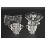 Four Pieces of Elegant Glassware