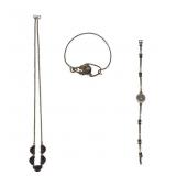 Sterling Necklaces and Two Bracelets