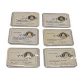 Six Franklin Mint Sterling Medallions