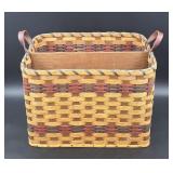 Lg. Two Compartment Woven Zook's Basket