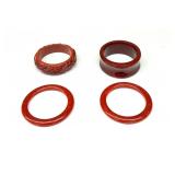 Four Red Bakelite Bangles
