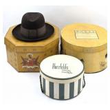 Knox Hat with Box and Dobbs & Harzfeld's Boxes