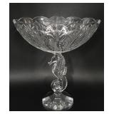 Waterford Seahorse Pedestal Centerpiece Bowl