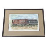 Watercolor of Seaboard Train Cars