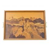 Buchschmid Gretaux Marquetry Decorated Tray-Signed