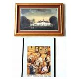 Tobacco Ad & Print 'The West Front of Mt. Vernon'