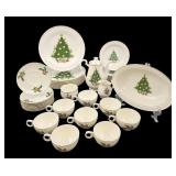 36 Pieces Hall Christmas Tree & Holly Dinnerware