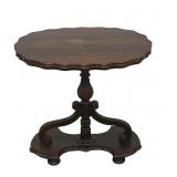 Mahogany Pedestal Table w/ Scalloped Edge