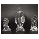 Waterford Seahorse, Angel & Penguin Figurines