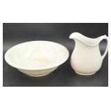 Porcelain Ironstone Basin & Pitcher Set