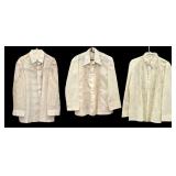 Three Menï¿½s Embroidered Barong Tagalog Shirts