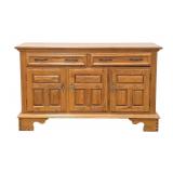 Oak Two Over Three Door Server