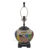 Hand Painted Tobacco Leaf Porcelain Lamp