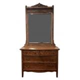 Oak Two Over Two Drawer Dresser