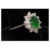 14K White Gold Ring with Stones